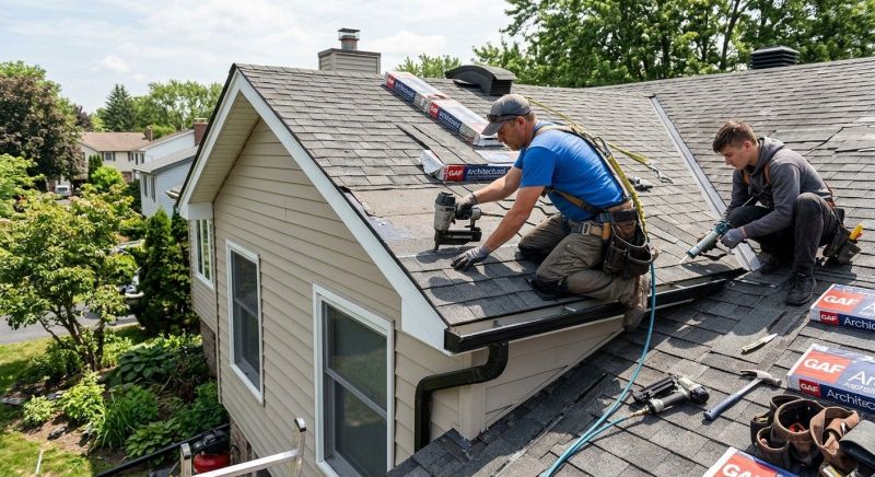 Hip Roof Shingle Repair