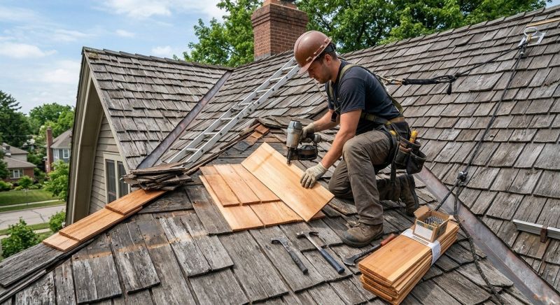 Cedar Shake Roof Repair in Evergreen, CO