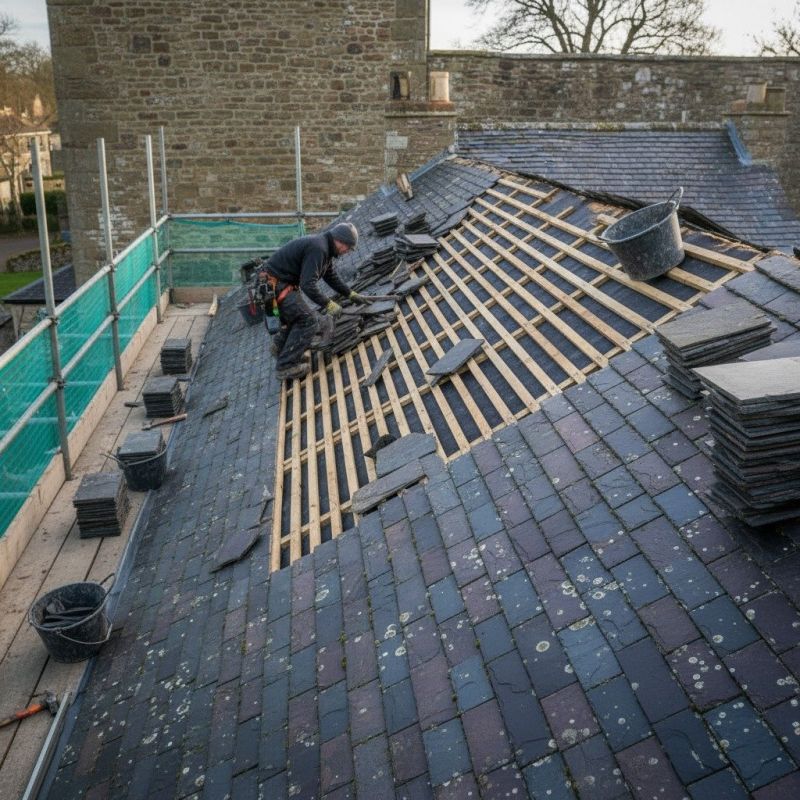 Slate Roof Replacement in Littleton, CO