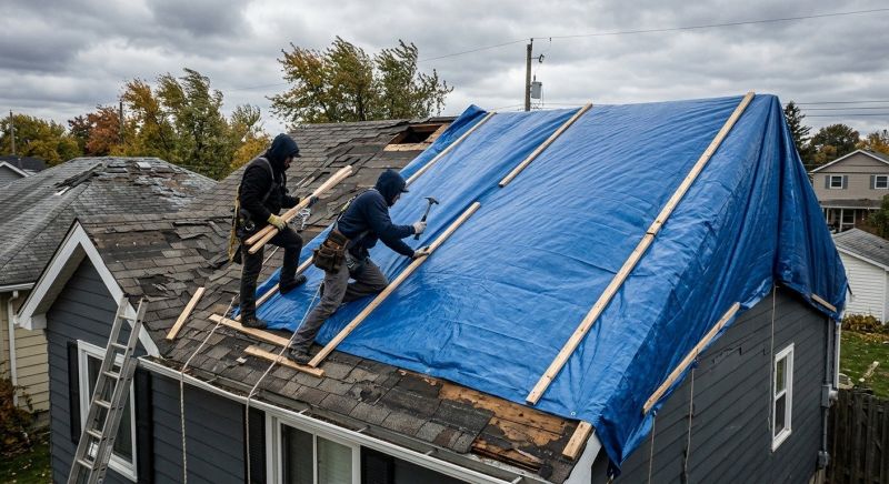 Storm Damage Roof Tarping in Littleton, CO