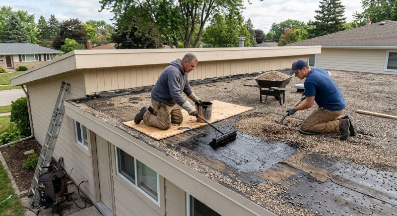 Tar And Gravel Roof Repair in Larkspur, CO