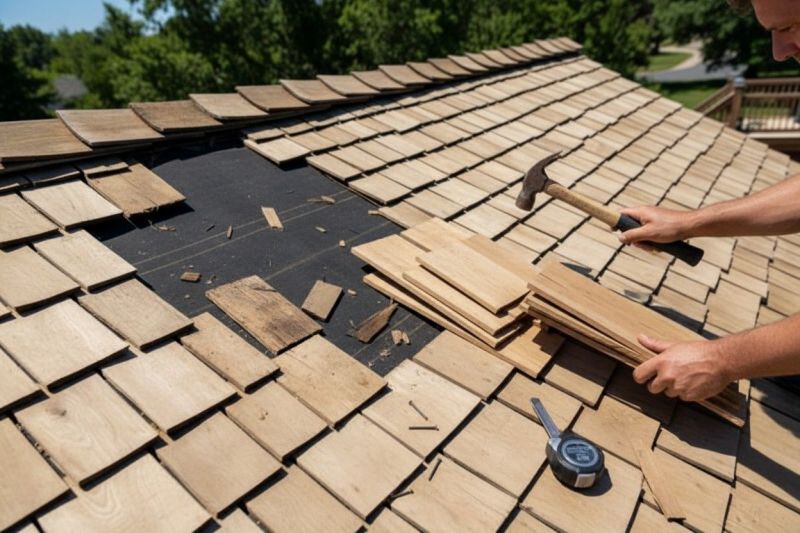 Wood Shake Roof Repair in Conifer, CO